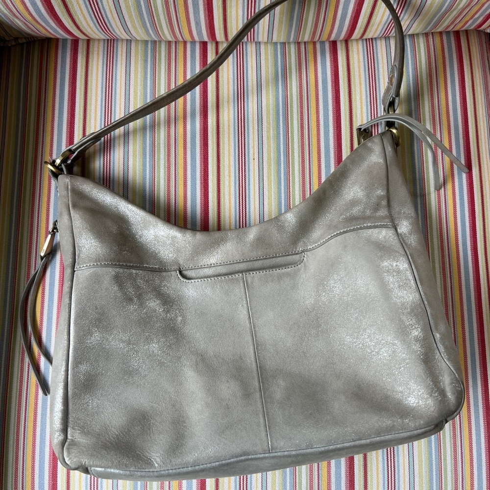 HOBO Shimmering Silver Shoulder Bag